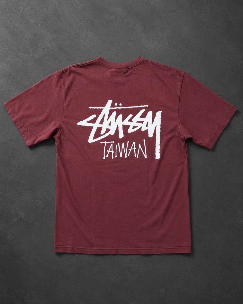 Stussy Taiwan Chapter Burgundy Graphic Tee Medium NWOT